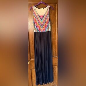 12PM by Mon Ami Multi Colored Maxi Dress